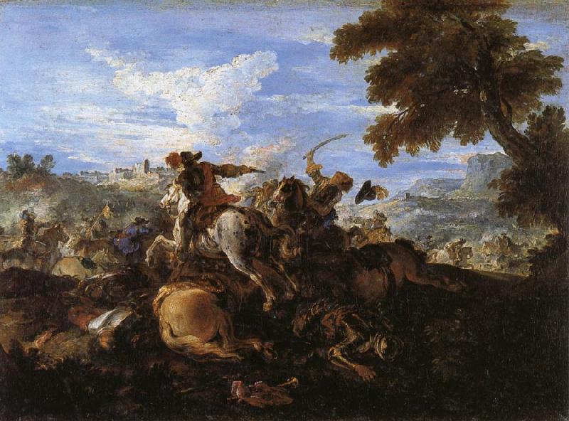 Parrocel, Joseph Cavalry Battle oil painting image